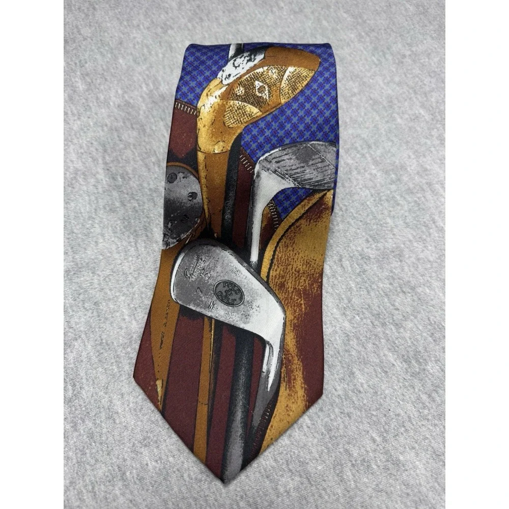 RARE Vintage Polo by Ralph Lauren for Nordstrom Tie Made In USA Golf Clubs
